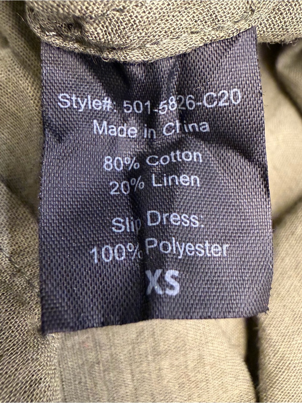 Jenni Kayne James Tiered Dress XS Moss Green Cotton Linen Midi A-Line - Picture 12 of 13